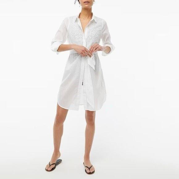 J.Crew Dresses & Skirts - J.Crew Womens Black Long Sleeve Drawstring Mini Shirt Dress Size M BR599 NWOT